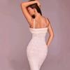 European and American Summer New Temperament Slim Jacquard Hip Dress Suspender Tube Top Fishtail Dress