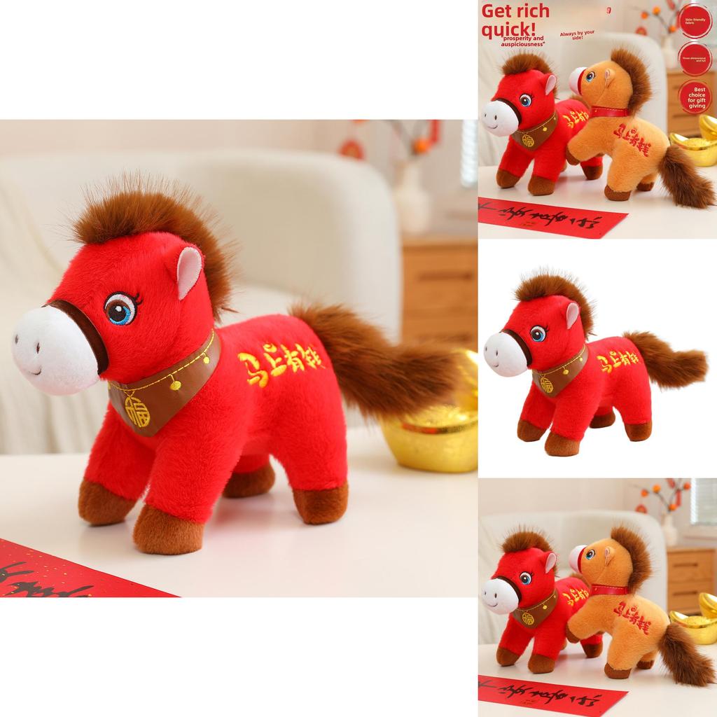 Year Of The Horse Plush Toy With Pp Cotton Filling For Gift Giving And Home Decor