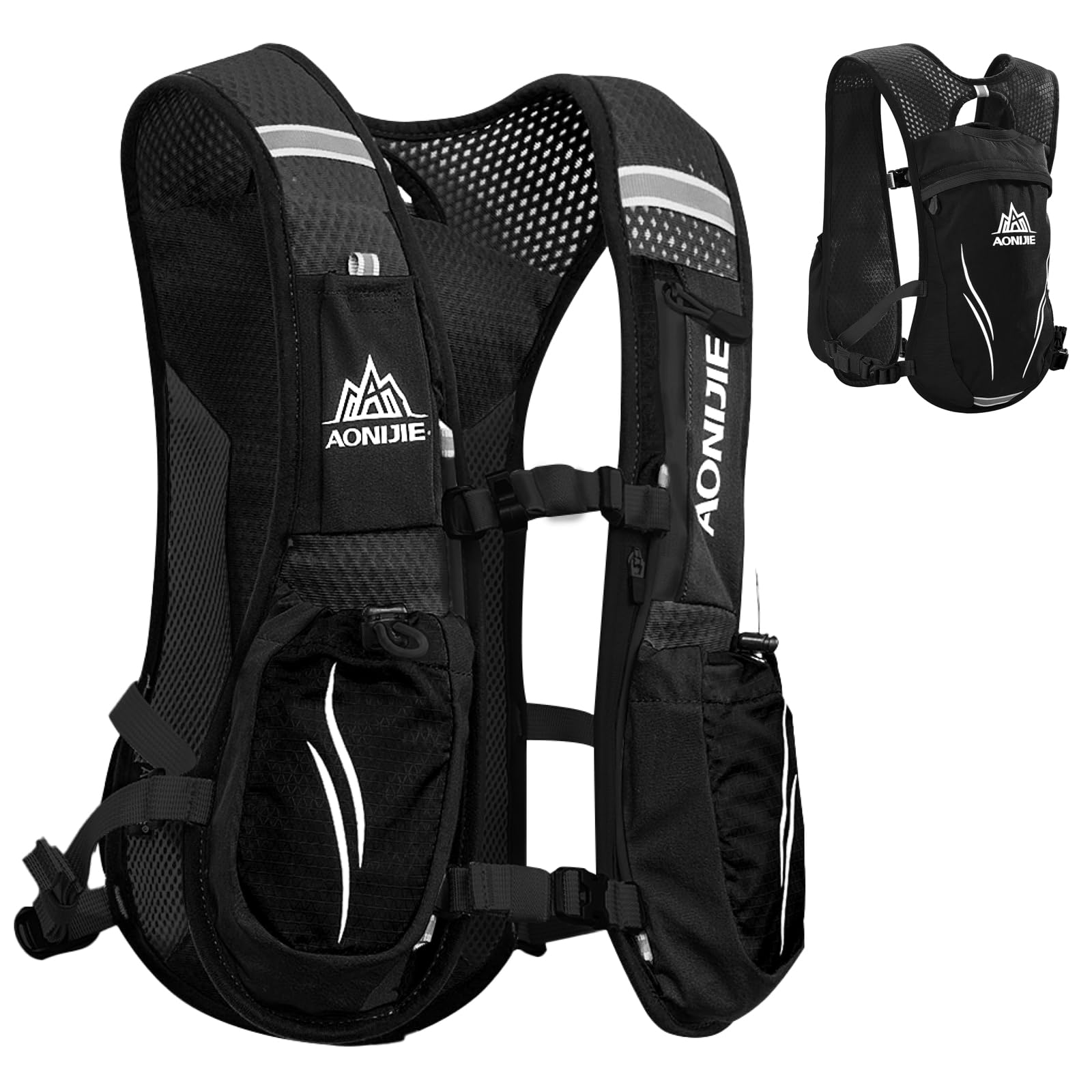 

Running Running Hydration Mountain Bicycle Trail Running Rucksack Black [TRIWONDER] Bag, Backpack, Marathon, Bag, Climbing, Jogging, Backpack, (01