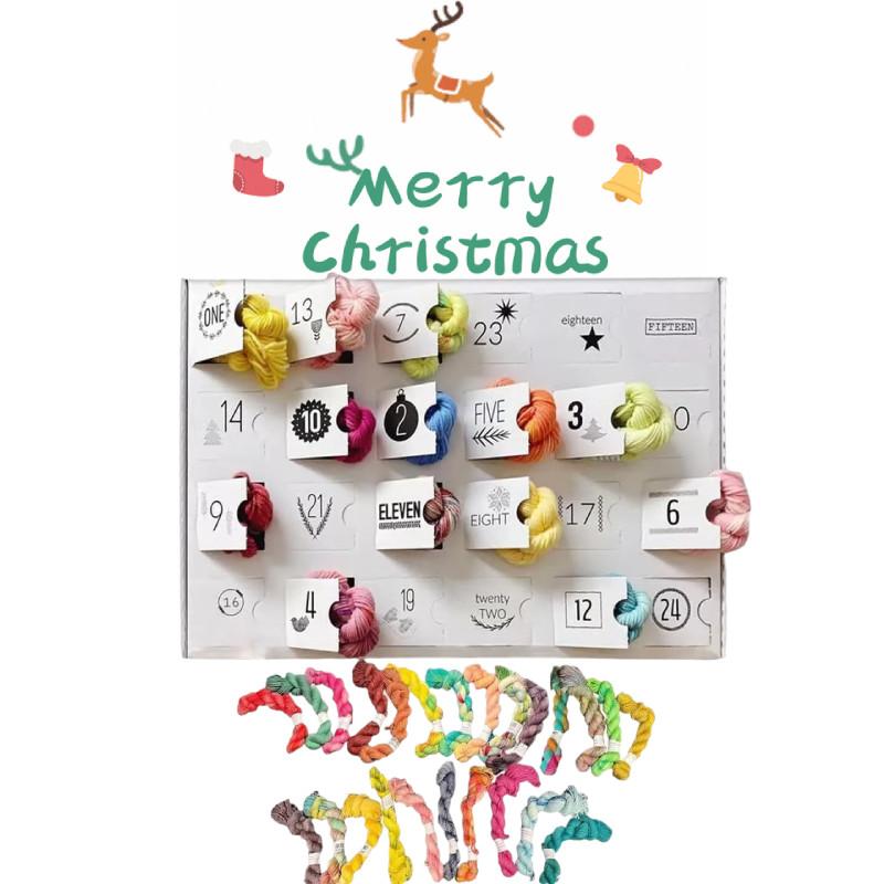Yarn The 24pcs Advent Calendar Countdown Blind Box Mini Skeins 2024 Gift Xmas