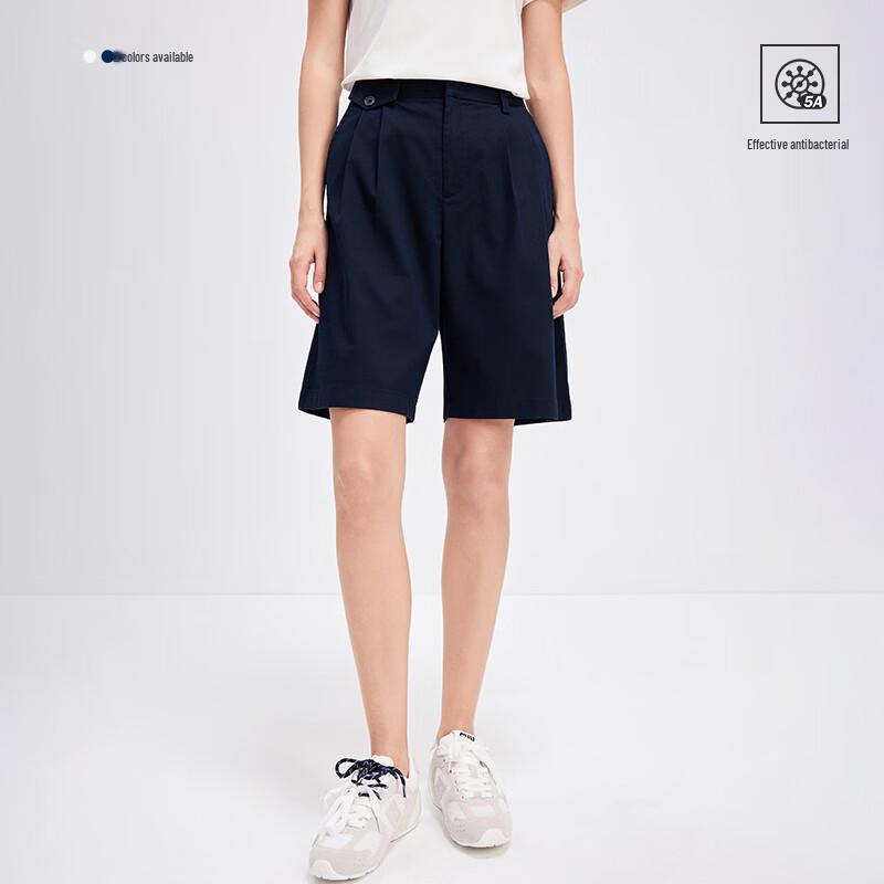 Navigare Women's Commuter Casual Relaxed Fit Mid-Length Shorts