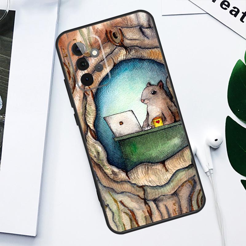 Cute Animal Squirrel For Samsung Galaxy A34 A54 A14 A13 A23 A33 A53 A73 A51 A71 A12 A22 A32 A52 Phone Case