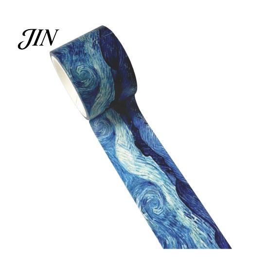 Decorative Paper Tape Washi Tape, Oil Painting Masking Artist Patterns Adhesive Scrapbooking for DIY Crafts, Junk Journal, Gift Wrapping, Supplies