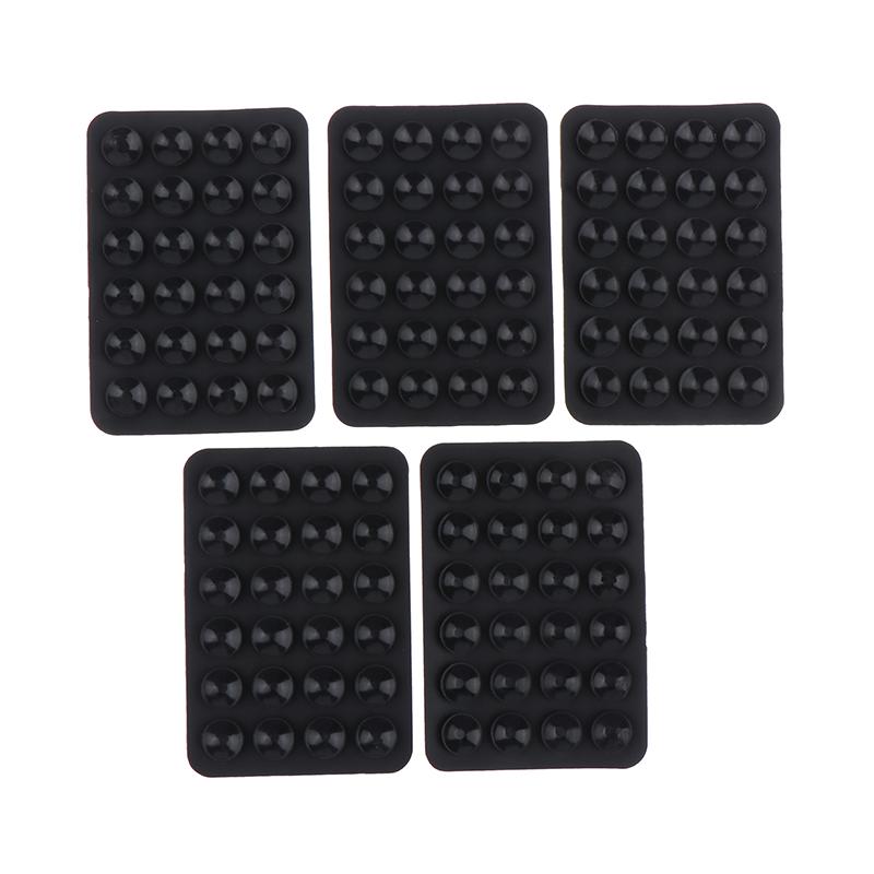 5pcs Double Side Silicone Suction Pad For Mobile Phone Fixture Suction Cup Backed Adhesive Silicone Rubber Sucker Pad For Fixed