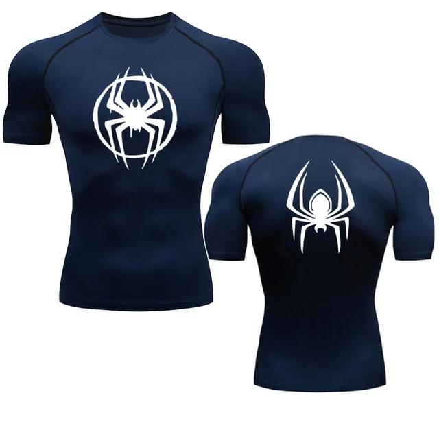 Men's Compression Shirt Fitness Sport Running Tight Gym TShirts Athletic Workout Quick Dry Tops Tee Summer Sweat Absorbing Tight Fit
