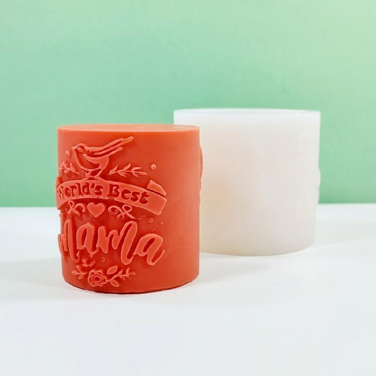 Flexible Silicone Mold for DIYs Cylinder Aromatherapys Candle Beautiful Candle Crafting Cement Gypsum Moulds for Crafts