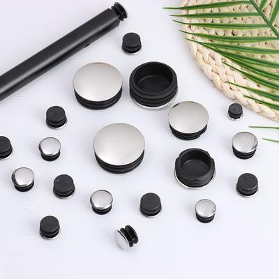 5/10Pcs Convenient Pipe Inserts Plugs Floor Protectors Steel Pipe Furniture Leg Plug Tube Dust Cover Blanking End Caps