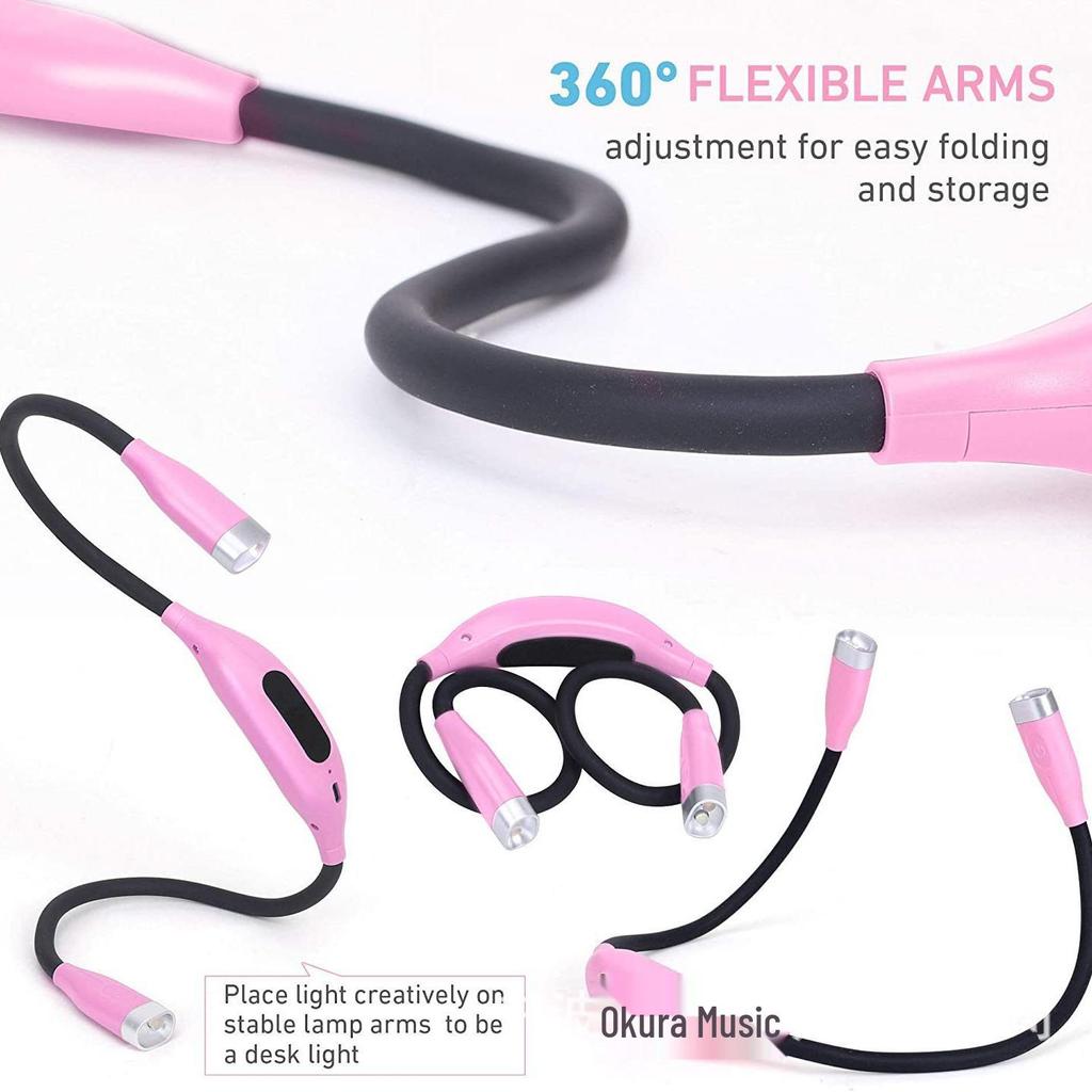USB Rechargeable Neck Light for Eye Protection - Ideal for Reading, Outdoor Night Running, and Students