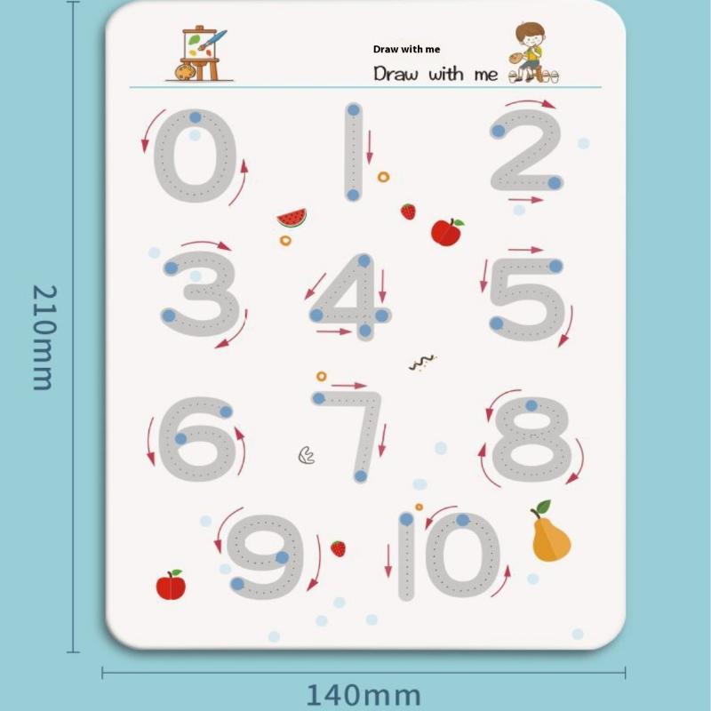 32 Pages Writing Drawing Educational Picture Books Toddler Pen Control Training Workbook Baby Magical Tracing Practice Copybook