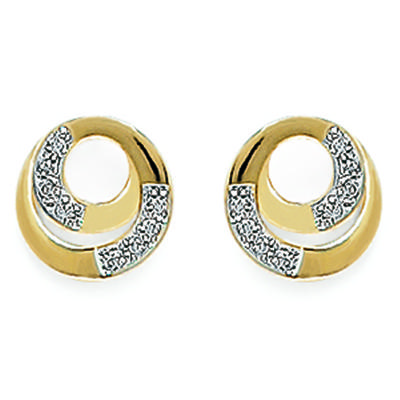 [J4405] - Gold Plated 'Déesse' Earrings - 10 Mm