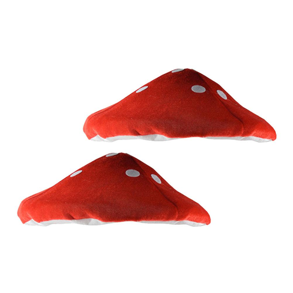 2 Pcs Mushroom Cap Plush Novelty Hat Funny Kids Hats Costume Dress Up Red Accessory Decor Headgear