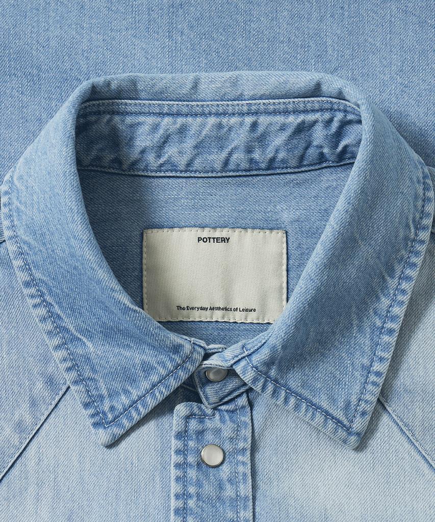 Poteoli Light Denim Shirt (Light Blue)