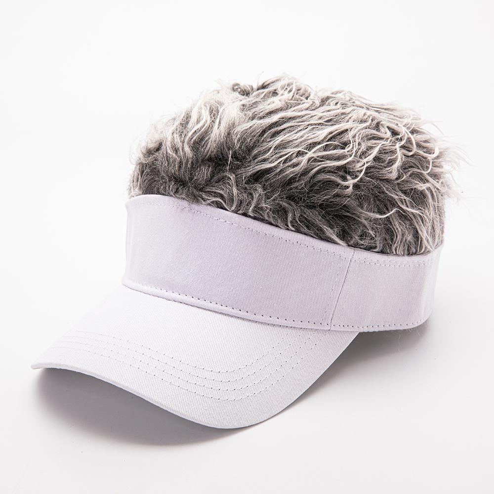 Adjustable sun wig hats for women and men, hip-hop sun visors