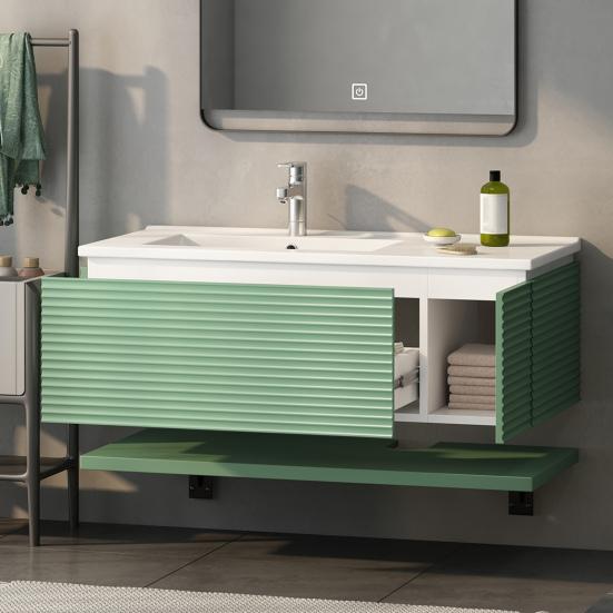 Bathroom Washbasin with Storing Tray Big Sink Wide Platform Large Storage Space Spacious Drawer Store Clothes Stable
