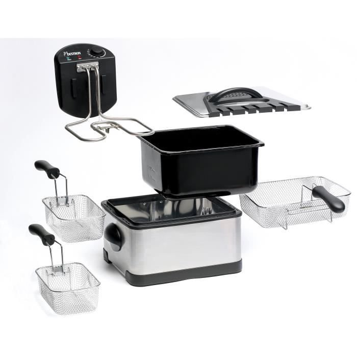 Friteuse familiale 3 paniers 2 000 w bestron df402b