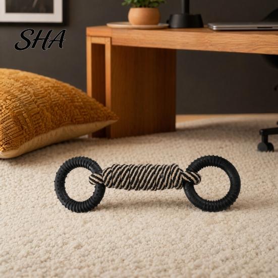 Pet Dental Care Toy Cotton Rope Dog Toy, Flying Disc Interactive Fetch Knot Cleaning Chew Tug-of-War for Large And Small Dogs Puppy