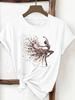 (Asian Size) Print Tee Top Sweet Trend Lovely Cute Women Woman Fashion Clothing T Shirt  Female Short Sleeve Graphic T-shirts