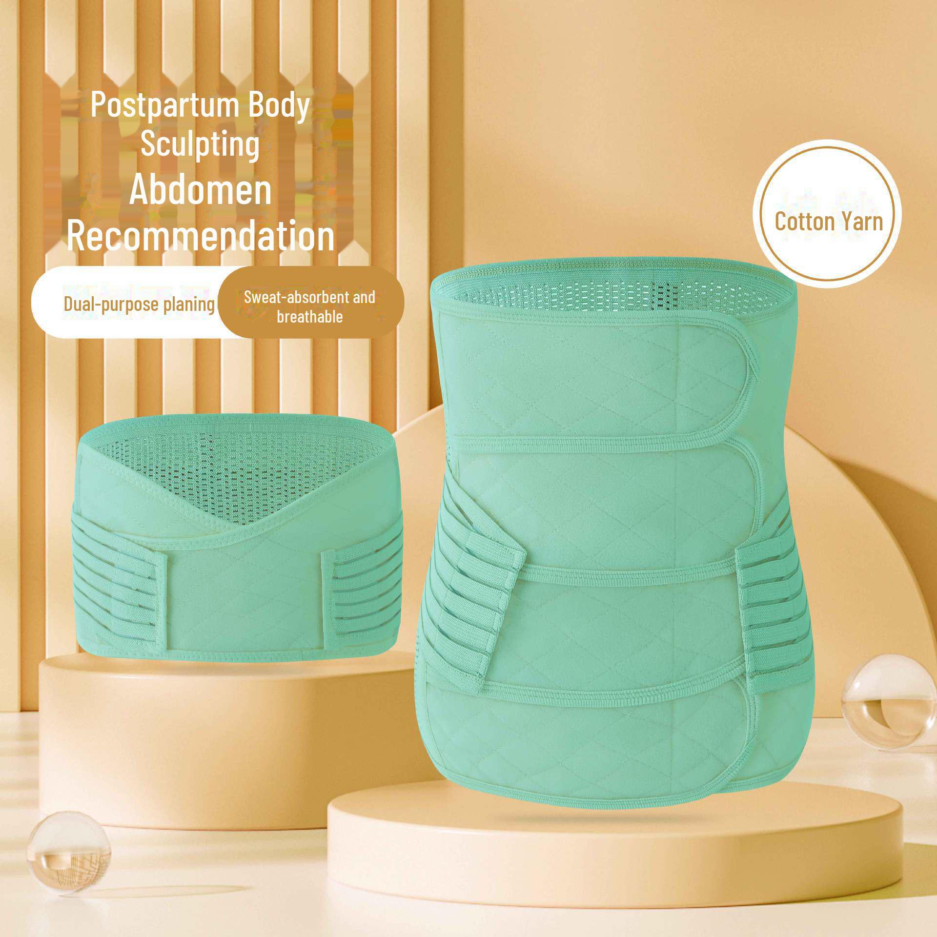 

4-елементний післяпологовий пояс для живота для природних пологів або кесаревого розтину - дихаючий пояс для формування талії та живота подвійного призначення для жінок XXL [Due Weight: 160-210 lbs]