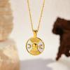 Gold Furnace Craft Necklace Star Moon Sun Pendant Electroplated Titanium Steel Fade Resistant Jewelry
