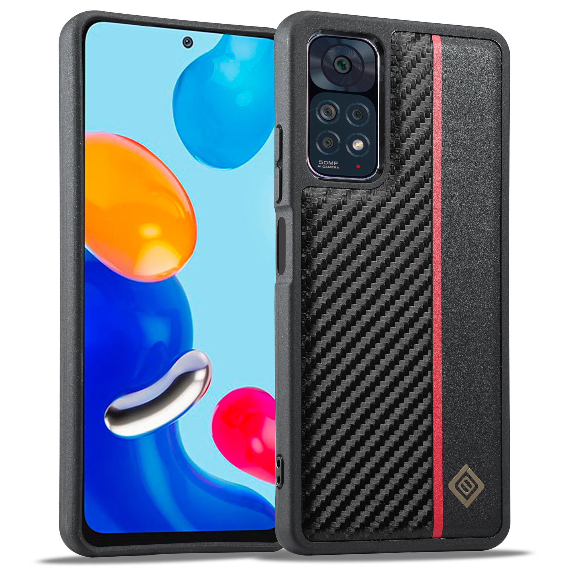 

LC.IMEEKE Anti-drop Case for Xiaomi Redmi Note 11 Pro 4G (MediaTek)/11 Pro 5G (Qualcomm)/12 Pro 4G,Carbon Fiber Texture TPU+EVA Phone Back Cover A