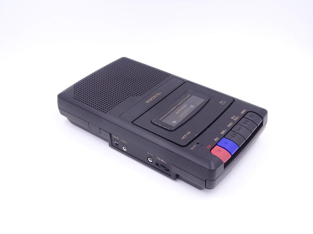 WINTECH Portable Tape Recorder with Black Adapter HCT-03 Handle, (AC Included)