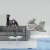 Elegant Resin Animal Figurine Greyhound Cat Sculpture Tabletop Ornament Decorative Statue for Living