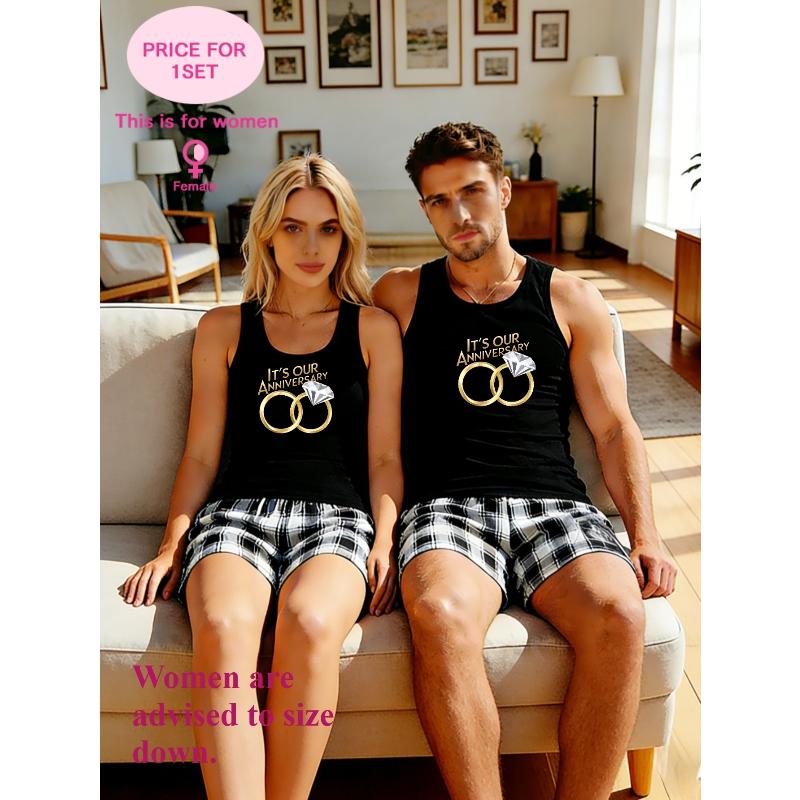 

Couple Tank Top and Shorts Set – Perfect Valentine s Gift for Boyfriend or Girlfriend, Wearable as Homewear XXL