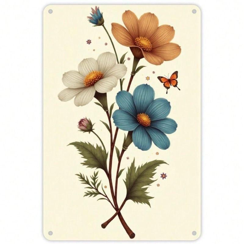 Vintage Metal Painting for Living Room Kitchen Studio Garage Wall Decor