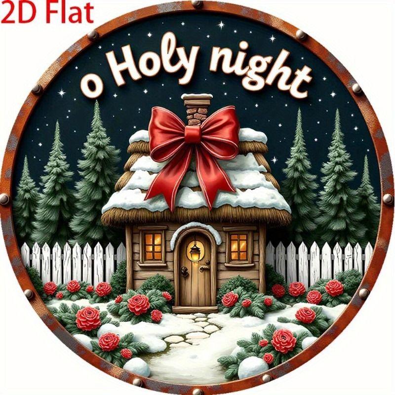 2D Flat Hanging Decorative Metal Sign Hand Painted Art