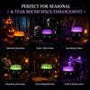 Light-up Color-Changing Cauldron Waterglobe 3-Wick Candle Holder Halloween Witch Bubble Cauldron Decor LED Soft Light Spooky Ambience Table