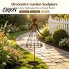 Stylish Metal Garden Art Accents Vintage Lady Trellis Stake, Rustic Silhouette Plant Support for Climbing Graceful Stakes Borders Vines And