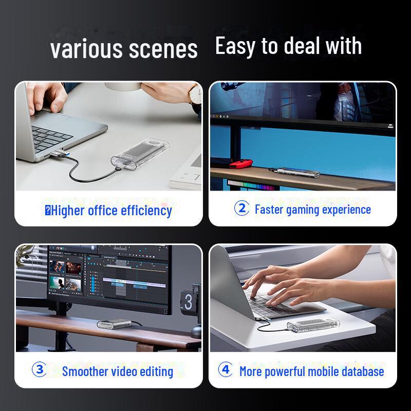 Carcasă externă Orico USB4 M.2 NVMe pentru SSD, compatibilă cu Thunderbolt 4/3 și răcire cu ventilator