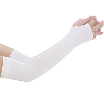 UV Sun Protection Arm Sleeves for Men Women Ice Silk Cooling Arm Sleeves with Thumb Hole for Summer