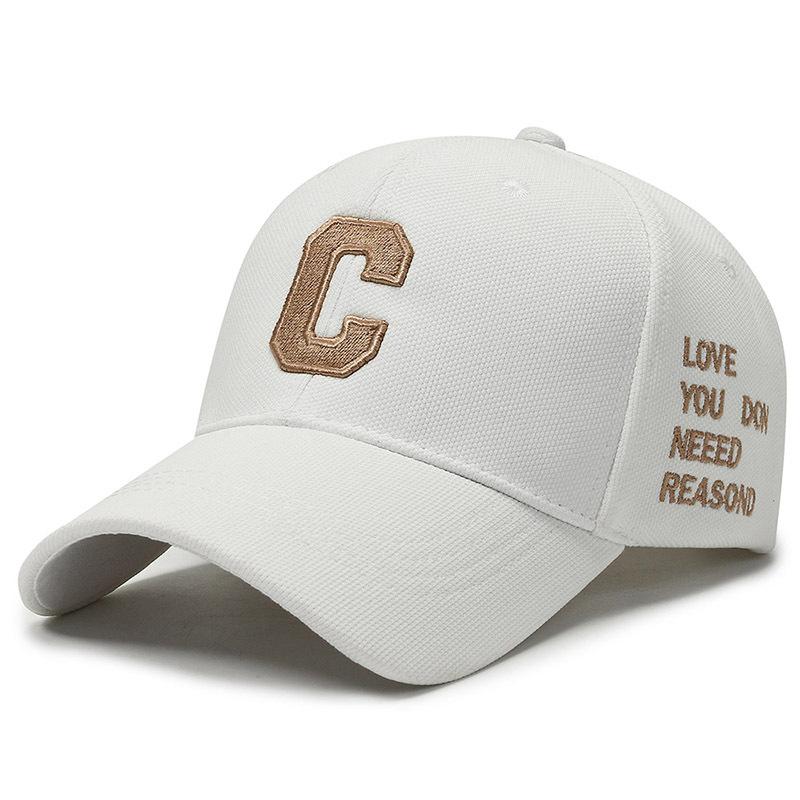 Blue men and women couple baseball cap embroidery letter trend casual cap sun protection