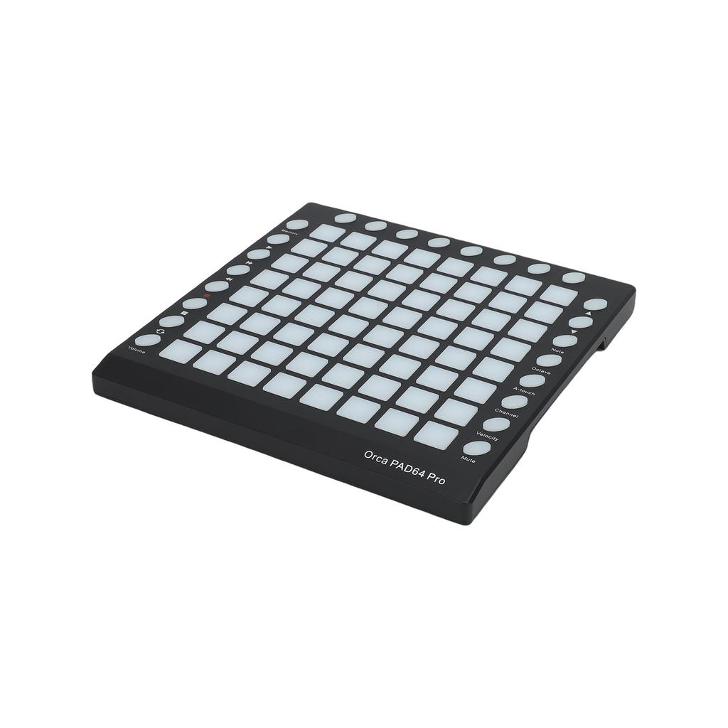 WORLDE MIDI Controller DJ Pad s 64 RGB pady, 128 GM zvuky, 8 RGB tlačítky, 6 transportními ovladači, vestavěným editorem, přenosný
