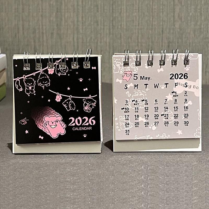 2026 Desk Calendar Yearly Monthly Daily Planner Cute Coil Calendar Yearly Schedule Organizer To Do List Home Office Supplies