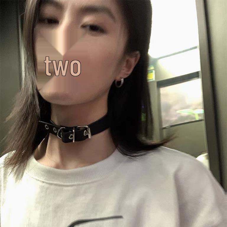 

Панк-чокер Y2K черного цвета для женщин - Милый крутой чокер-цепочка на ключицу