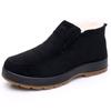 Winter Warm Snow Boots for Men Water Resistant Non-Slip Short Ankle Booties With Faux Fur Lining Men's Comfortable Work Sneakers Walking Loafers Shoes