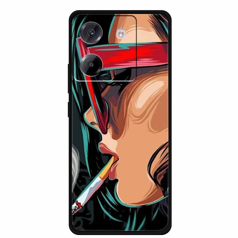 For Xiaomi Poco M7 Pro 5G Case Cartoon Painting Style Soft Silicone TPU Back Cover Cases for Poco M7 Pro 5G Shockproof Cover New