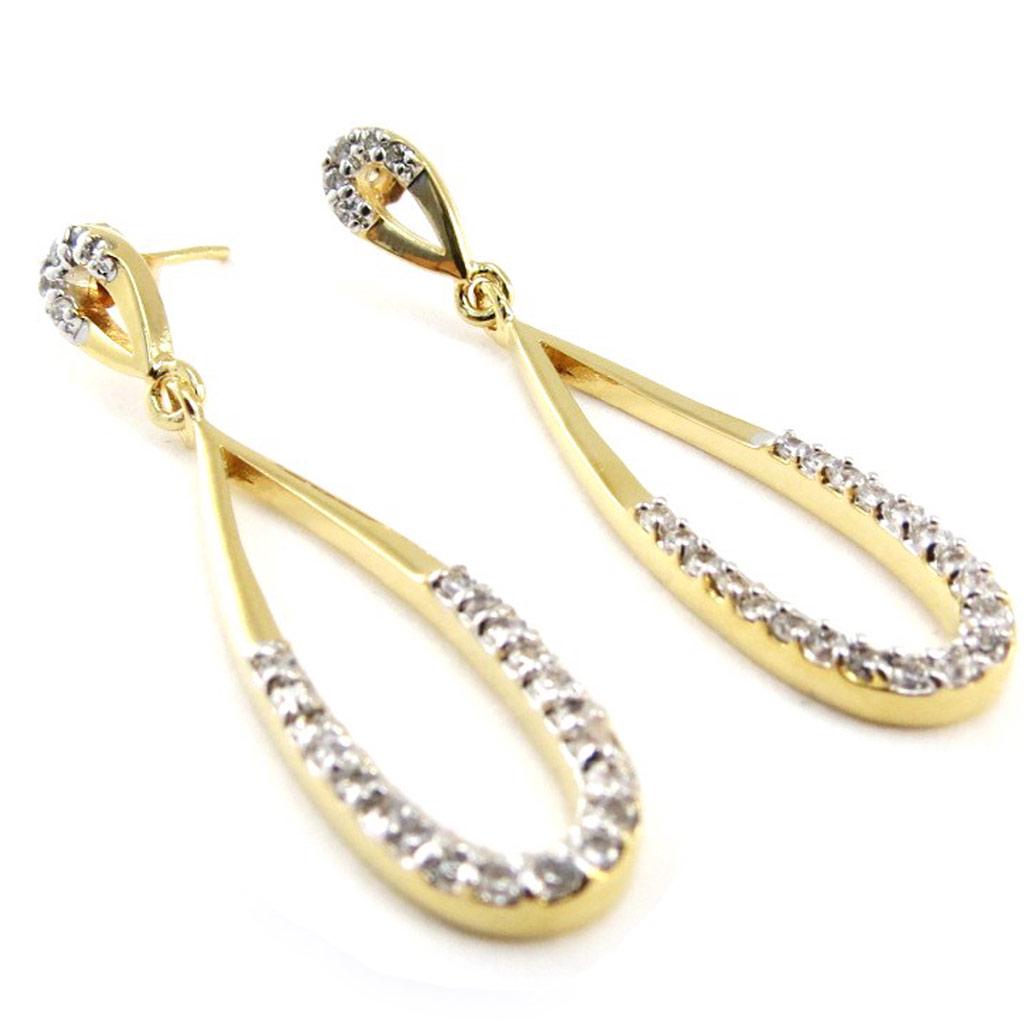 Les Trésors De Lily [D7234] – Vergoldete „Cinderella“-Ohrringe – 45 mm