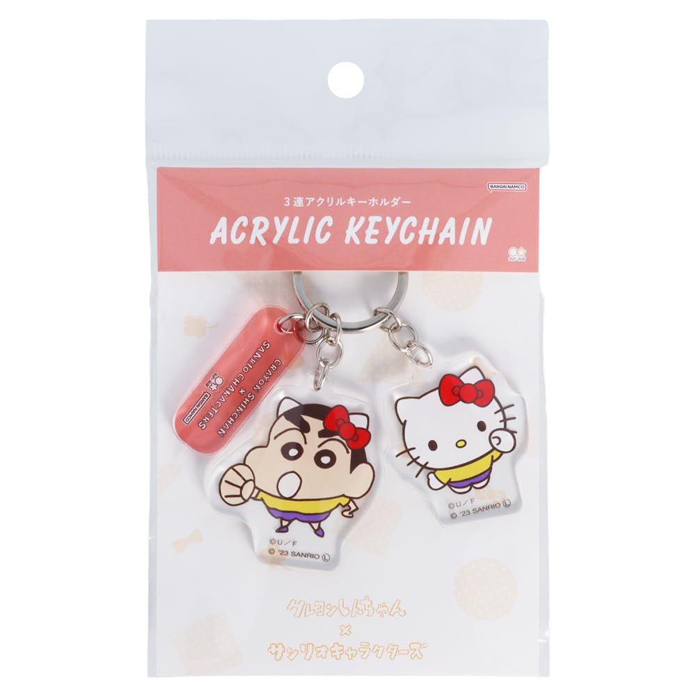 

Sunstar Stationery Sanrio Triple Crayon x x Hello S8346160 Keychain, Acrylic, Shin-chan Sanrio, Shin-chan Kitty,