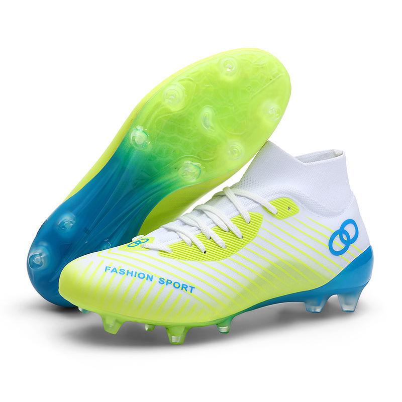 

2025 European Cup high-top seamless fly-woven football shoes boys training competition long-stapled broken-nail sports shoes 35