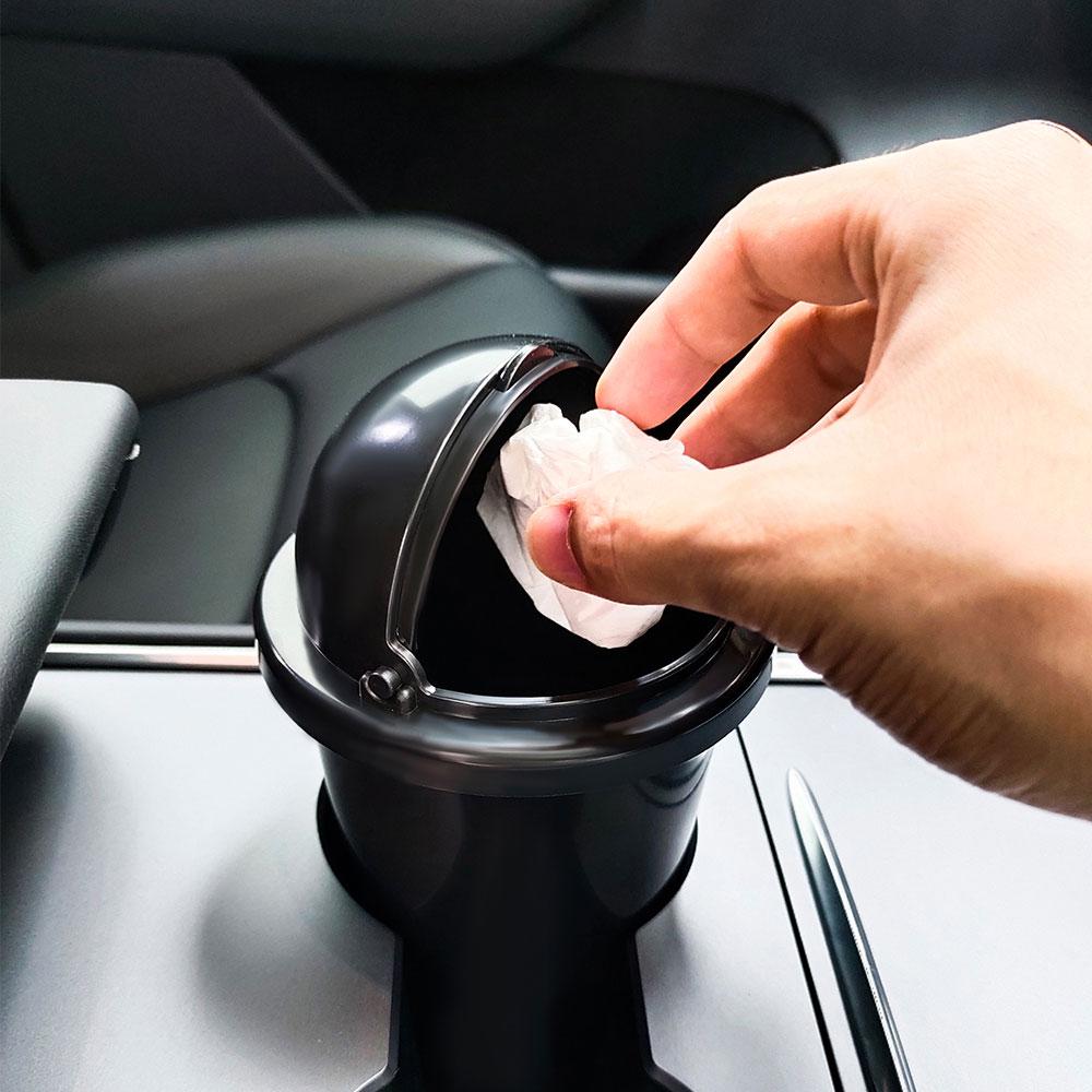 Universal Car Trash Can Storage Box With Rotating Lid Car Leak-proof Car Trash Can For Skoda S Octavia A5 Kamiq VII Yeti Scala  BI7