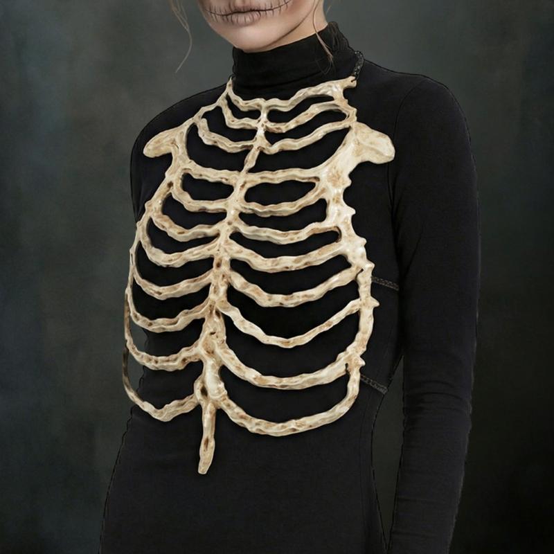 Scheletro di Plastica Realistico Costume Accessori Per Feste di Halloween e Spettacoli Teatrali Con Design Dettagliato