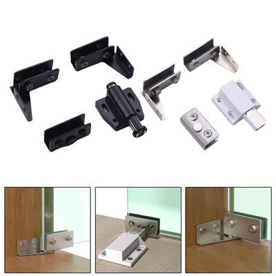 Stainless Steel Glass Door Hinge Glass Clamp Double Head Magnetic Catch Display Cabinet Hinge For 5-8mm Glass Furniture Hardware