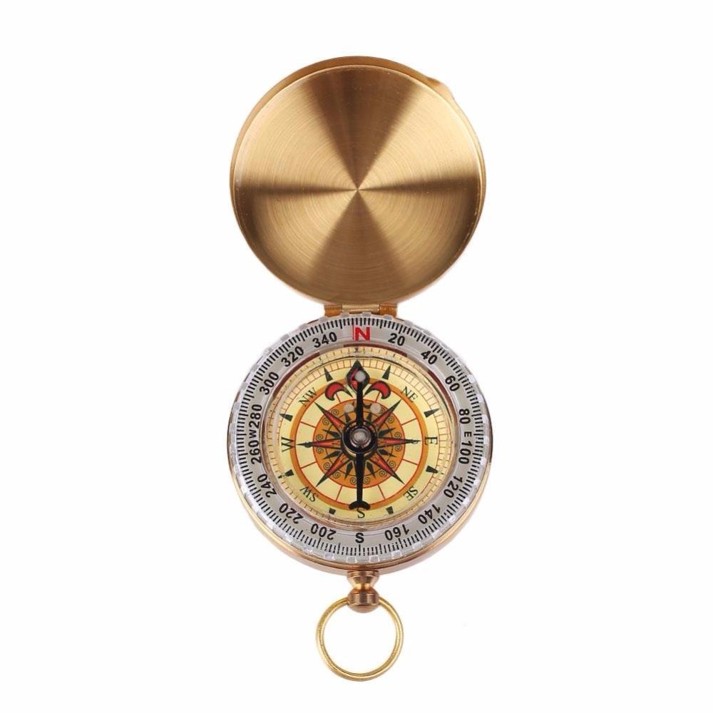 Luminous Compass Flip Up Cover Multi Functional Shakeproof Hiking Compass Camping Survival Tools
