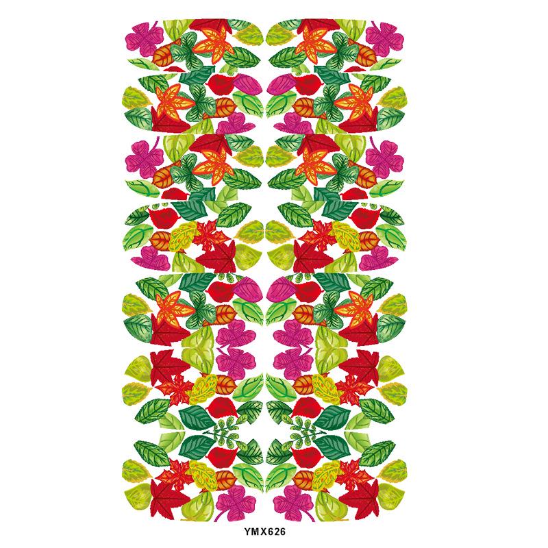 Autumn Maple Leaf Full Cover Waterproof Nail Art Stickers - Japanese Style Floral Design