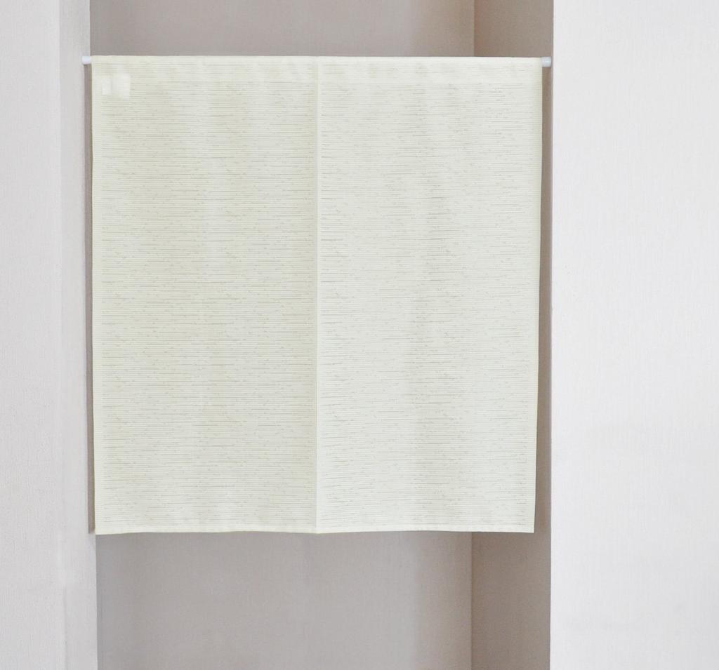 Simple Lace Noren Curtain 28047 85cm Wide X 90cm Kaei-lace (Japanese-made) Flame-Retardant (Ivory) (Approx. Long)