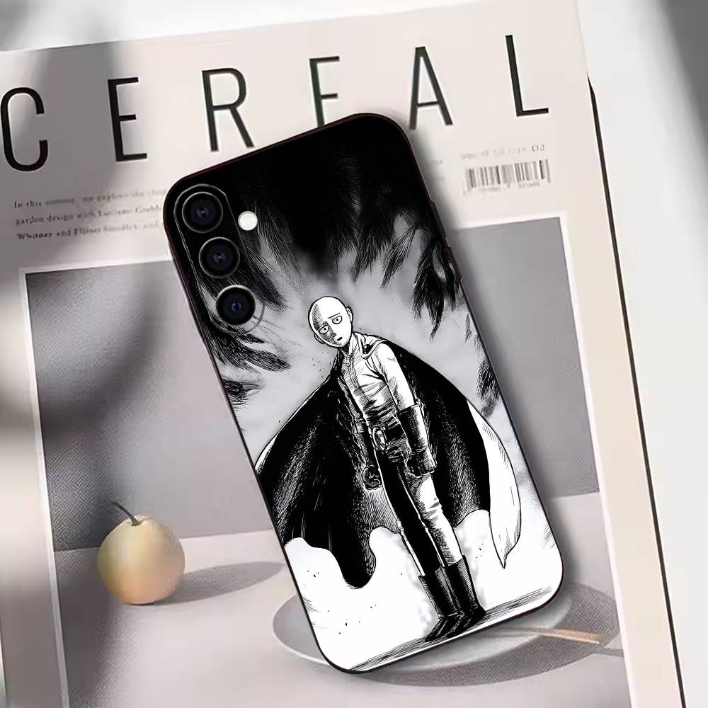 One-Punch Man Phone Case For Samsung Galaxy A73,A72,A71,A70,A53,A52,A51,Others Soft Black Cover