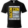 Man Round Neck teeshirt Cool For Him Summer T Shirt Sizzling Bacon Con Delicious Short Sleeve Travel Crew Neck For Men Tops